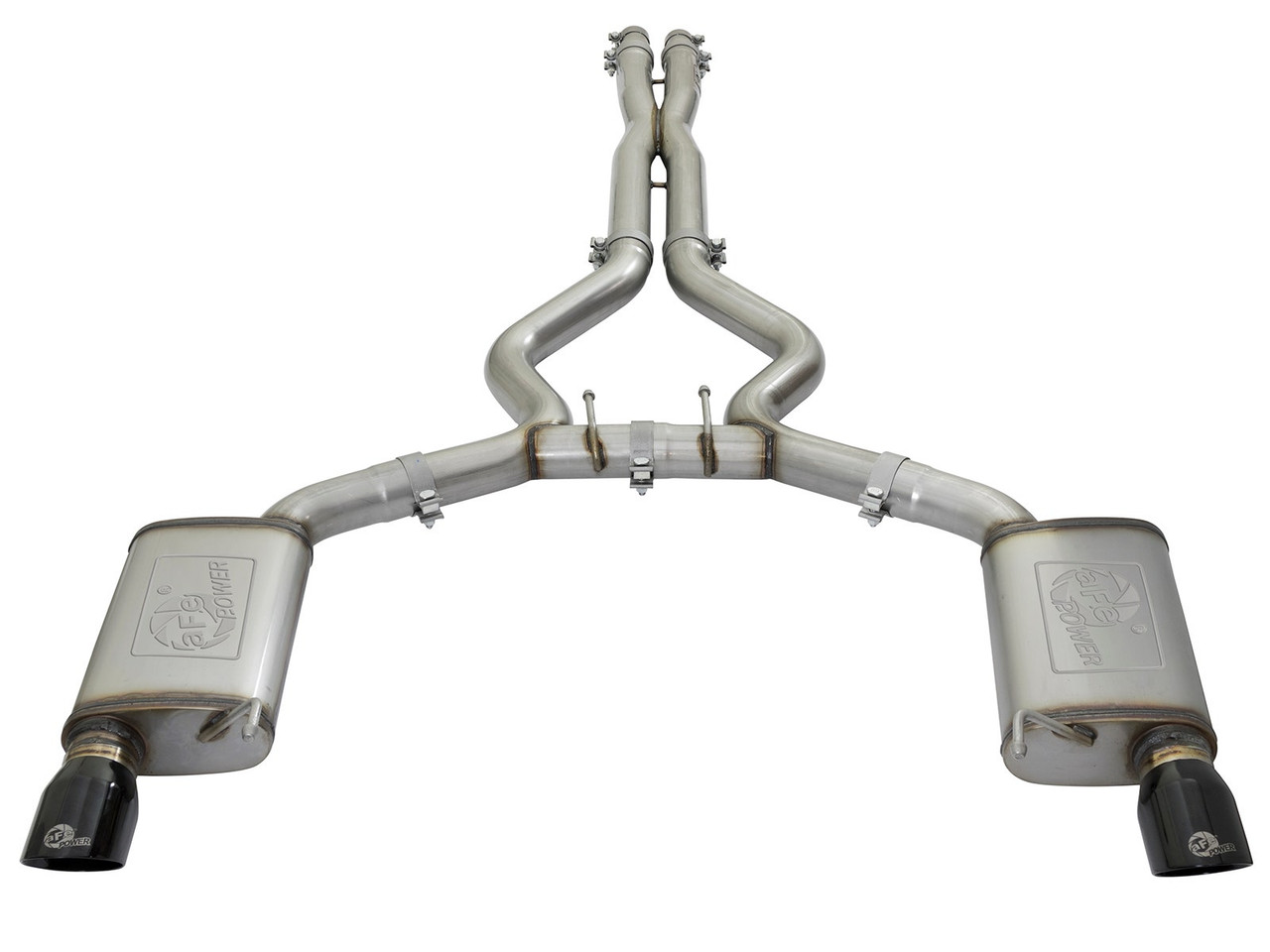 aFe Power Mach Force-XP Catback Exhaust w. Black Tips - 15-17 Mustang GT