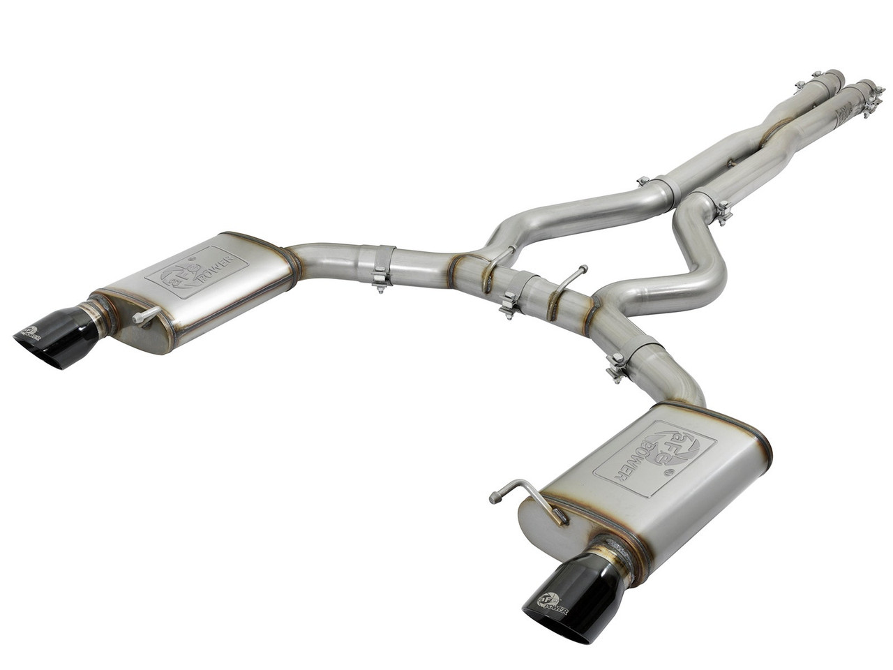 aFe Power Mach Force-XP Catback Exhaust w. Black Tips - 15-17 Mustang GT