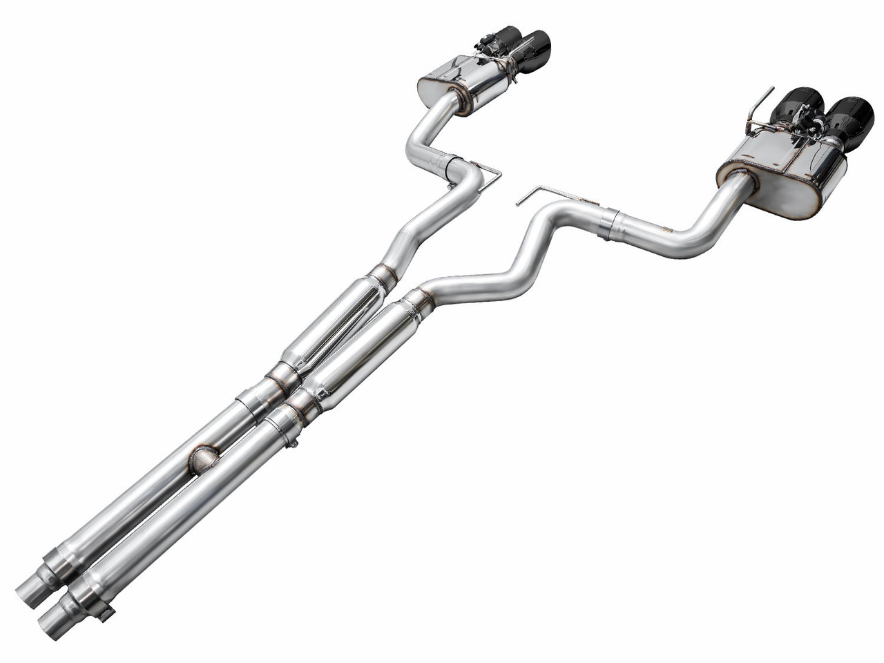 AWE SwitchPath Catback Exhaust - Quad Diamond Black Tips - 2024+ S650 Mustang Dark Horse