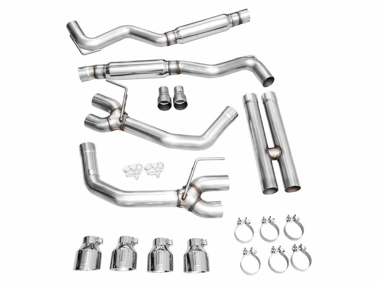 AWE Track Edition Catback Exhaust - Quad Chrome Tips - 2024+ S650 Mustang GT