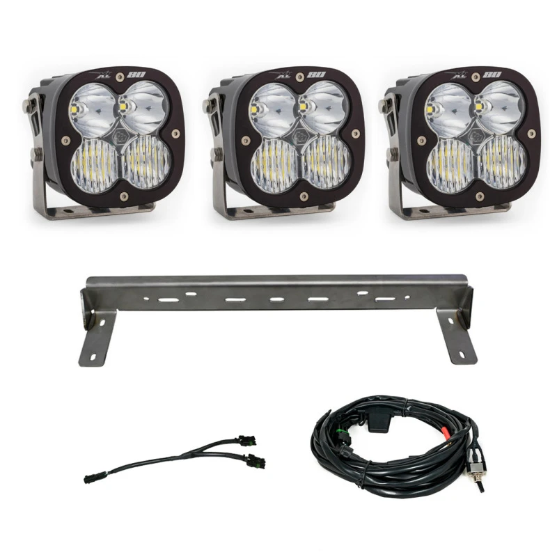 Baja Designs 15-19 Chevy Silverado 2500/3500HD XL80 LED Bumper Kit (Drvg/Racer Spot/Wide Cornering) - 447842 Photo - Primary