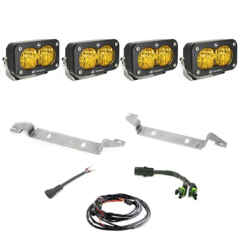 Baja Designs 2023+ Toyota Sequoia S2 Sport Fog Pocket Kit - Baja Amber - 448185 Photo - Primary