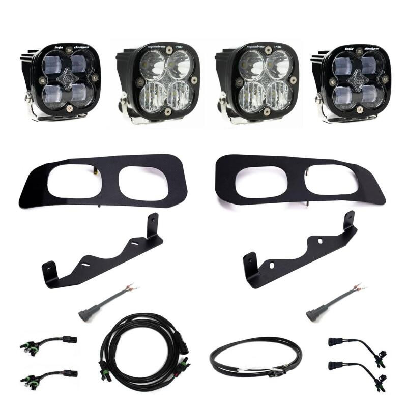 Baja Designs 2023+ Ford F250/F350 Super Duty Squadron SAE/Pro Fog Pocket Kit - Clear Upfitter - 448227UP Photo - Primary