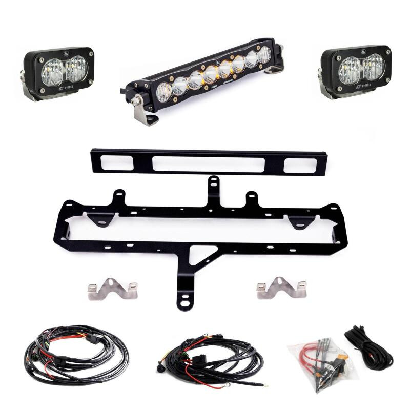 Baja Designs 2024+ Toyota Tacoma (Incl. TRD Pro) 10in. S8/S2 Pro Grille Kit - Clear - 448253 Photo - Primary