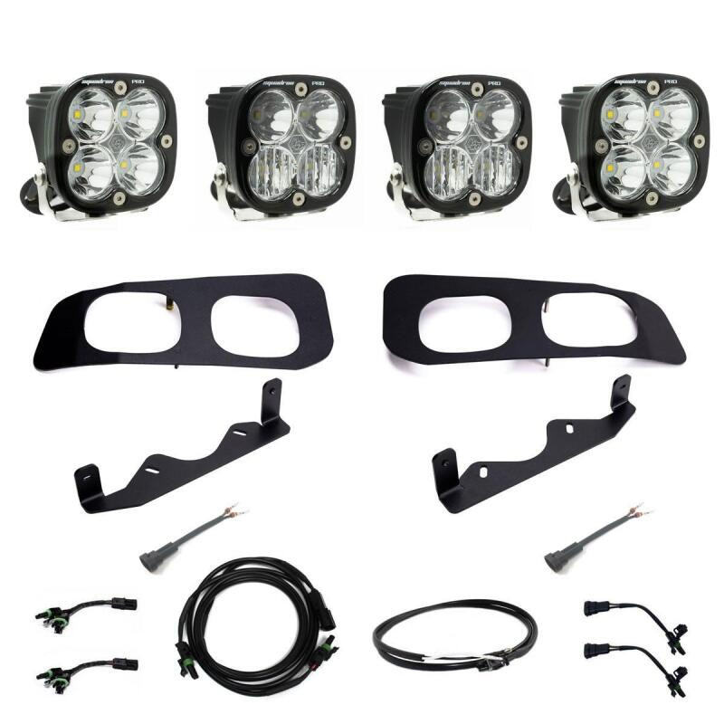 Baja Designs 2023+ Ford F-250/350 Super Duty Squadron Pro Dual Fog Pocket Light Kit w/ Upfitter - 448256UP Photo - Primary