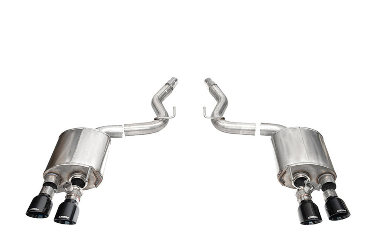 Corsa Sport Valved Axleback Exhaust / Slash Cut Black PVD Tips - 2024+ S650 Mustang Dark Horse