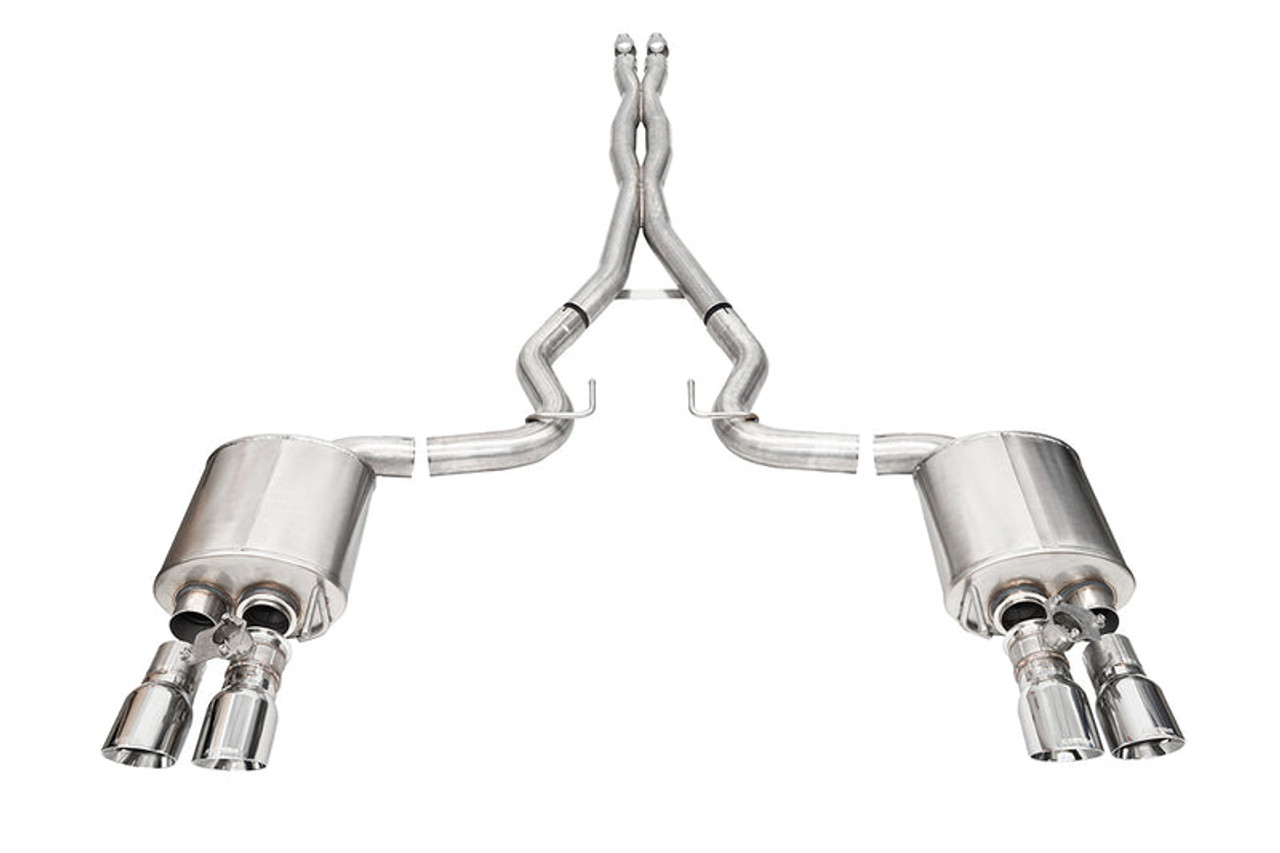 Corsa Xtreme Valved Catback Exhaust / Slash Cut Polished Tips - 2024+ S650 Mustang GT