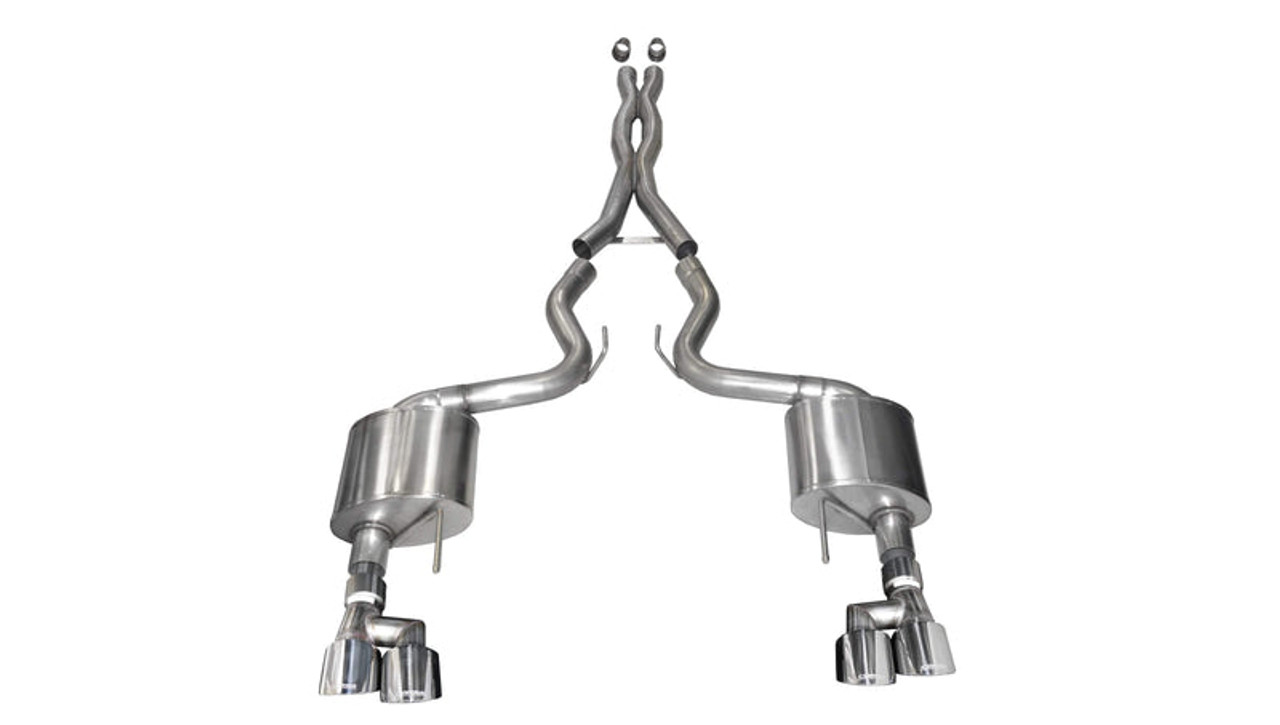 Corsa Xtreme Catback Exhaust w. Polished Tips - 18-23 Mustang GT