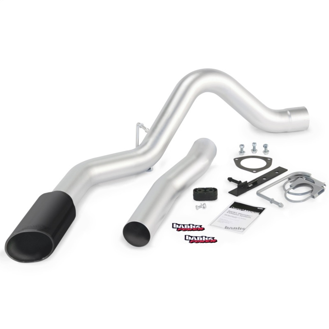 Banks Power 15 Chevy 6.6L LML ECLB/CCSB/CCLB Monster Exhaust System - SS Single Exhaust w/ Black Tip - 47787-B