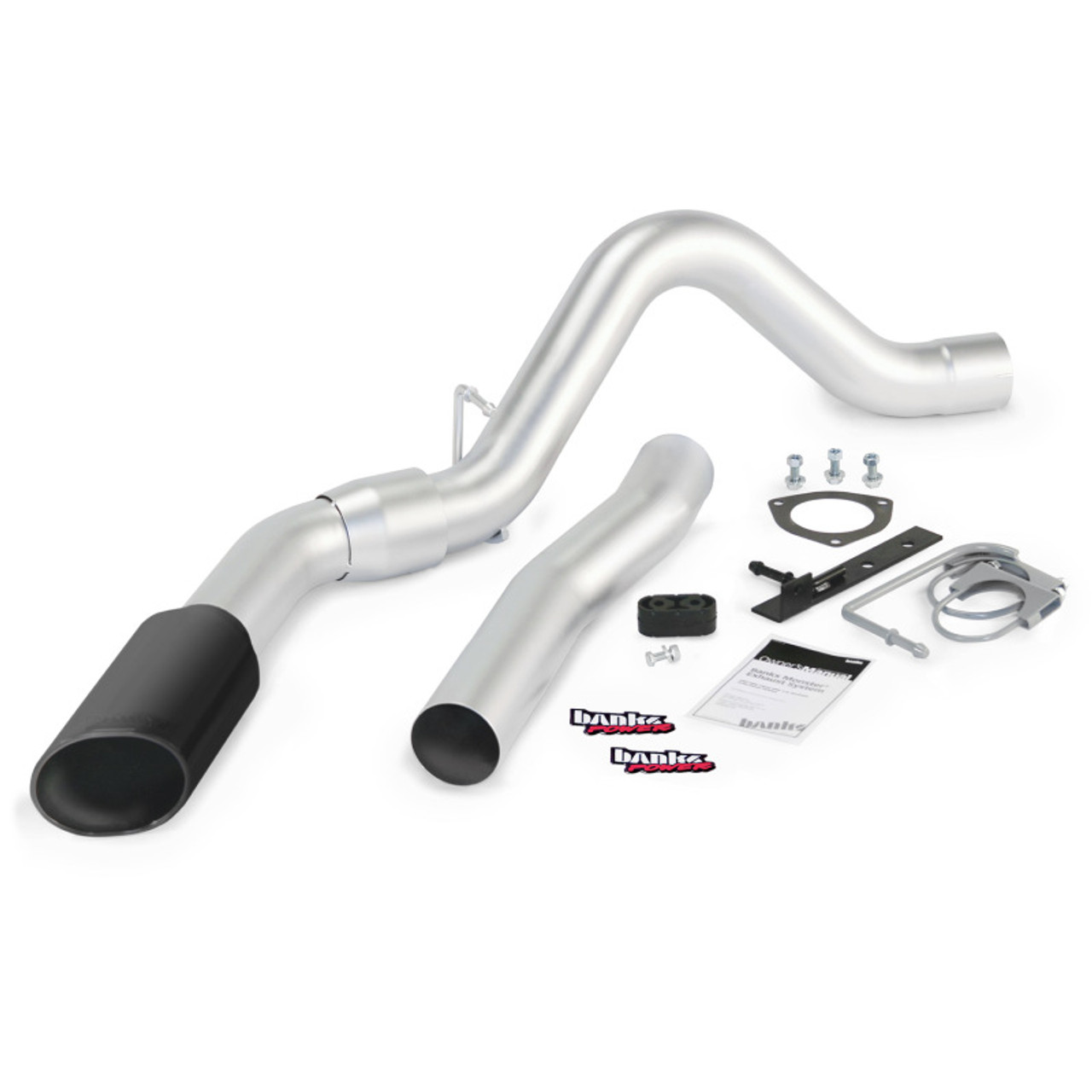 Banks Power 15 Chevy 6.6L LML ECLB/CCSB/CCLB Monster Exhaust System - SS Single Exhaust w/ Black Tip - 47787-B