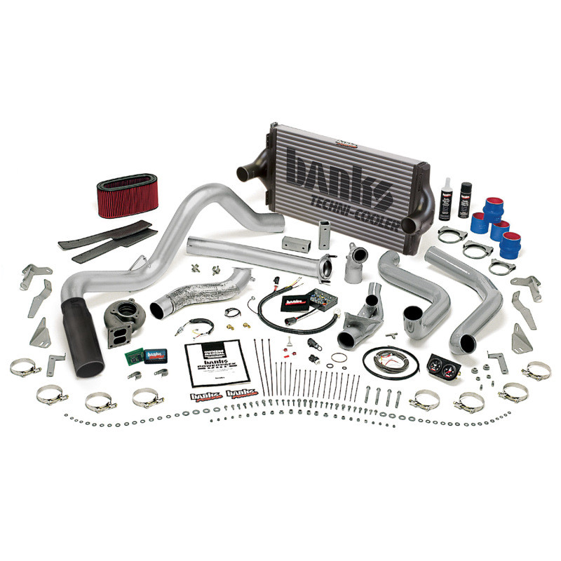 Banks Power 94-95.5 Ford 7.3L Auto PowerPack System - SS Single Exhaust w/ Black Tip - 48555-B
