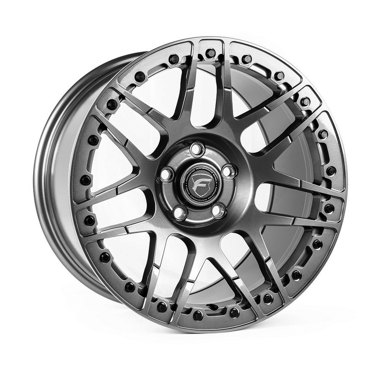 Forgestar F14 Beadlock 17x10 Rear Wheel - Gloss Anthracite - S550 / S650 Mustang