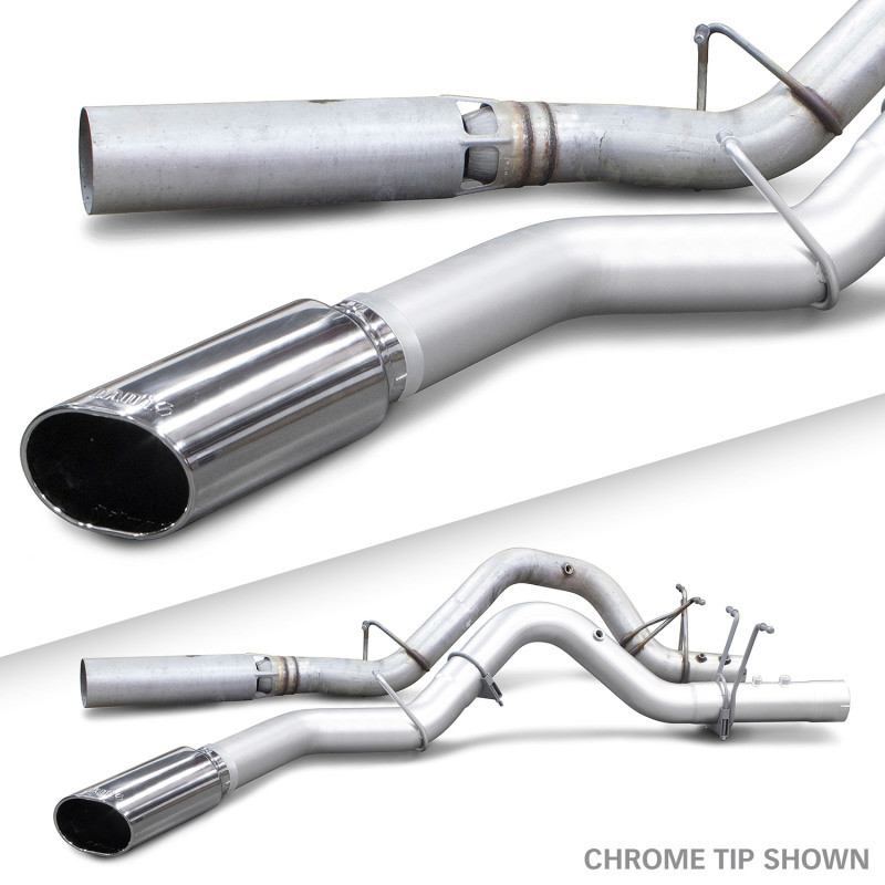 Banks Power 17+ GM Duramax L5P 2500/3500 Monster Exhaust System - SS Single Exhaust w/ Black Tip - 48947-B