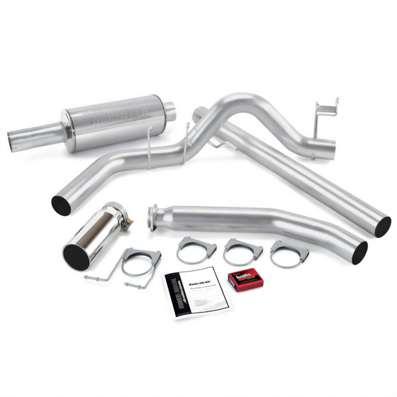Banks Power 02 Dodge 5.9L Std Cab Git-Kit - SS Single Exhaust w/ Chrome Tip - 49361