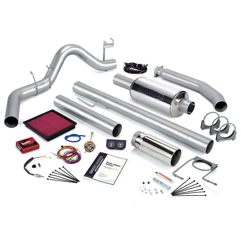Banks Power 98 Dodge 5.9L Ext Cab Stinger System - SS Single Exhaust w/ Chrome Tip - 49364
