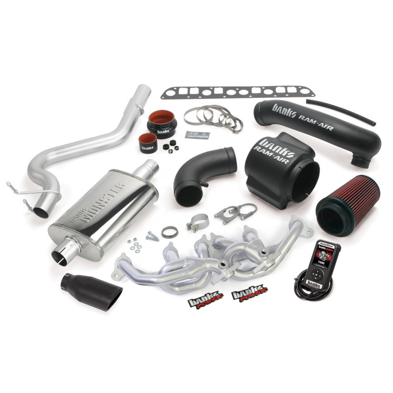 Banks Power 04-06 Jeep 4.0L Wrangler PowerPack System - SS Single Exhaust w/ Black Tip - 51335-B