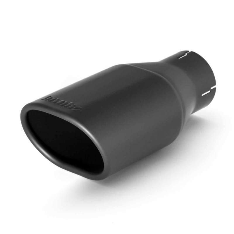 Banks Power Tailpipe Tip Kit - SS Obround Angle Cut - Black - 2.5in Tube 3.13in X 3.75in X 11in - 52901