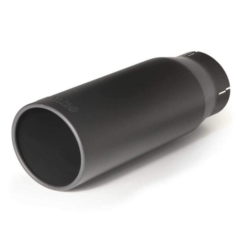 Banks Power Tailpipe Tip Kit - SS Round Straight Cut - Black - 3.5in Tube - 4.38in X 12in - 52923