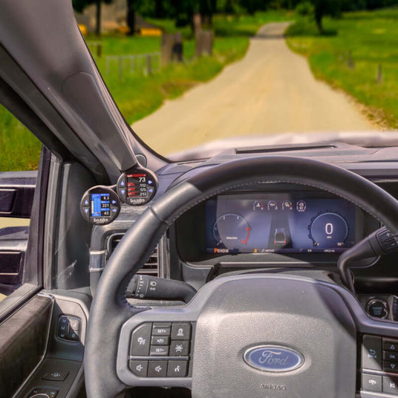 Banks Gauge Pod Kit 2023-2024 Ford F250-450 & 2021-24 F150  iDash Stealth Pod Mount - Dual Gauge - 63383