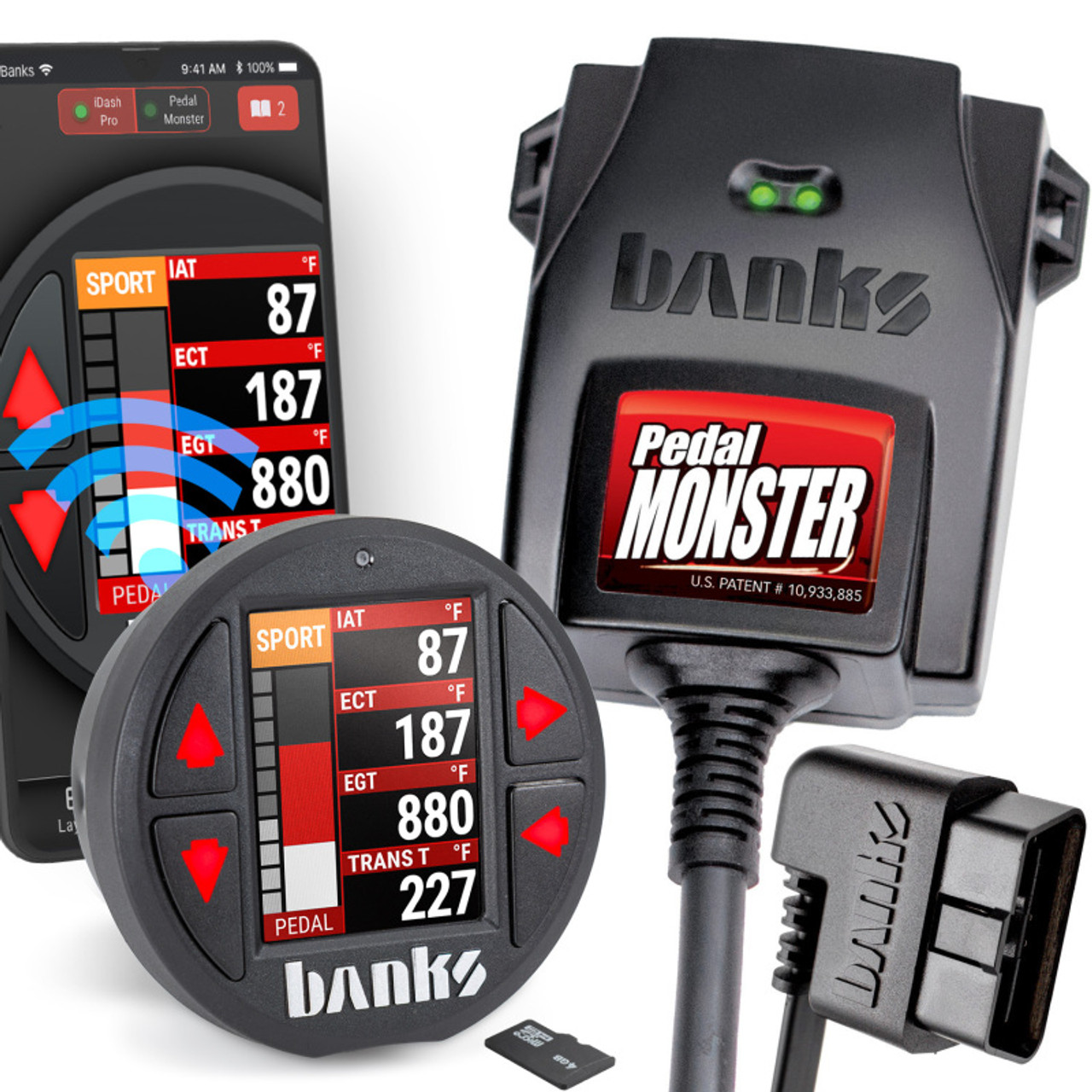 Banks Power Pedal Monster Kit Molex MX64 6 Way With iDash Data Pro - 64313-P Photo - Primary