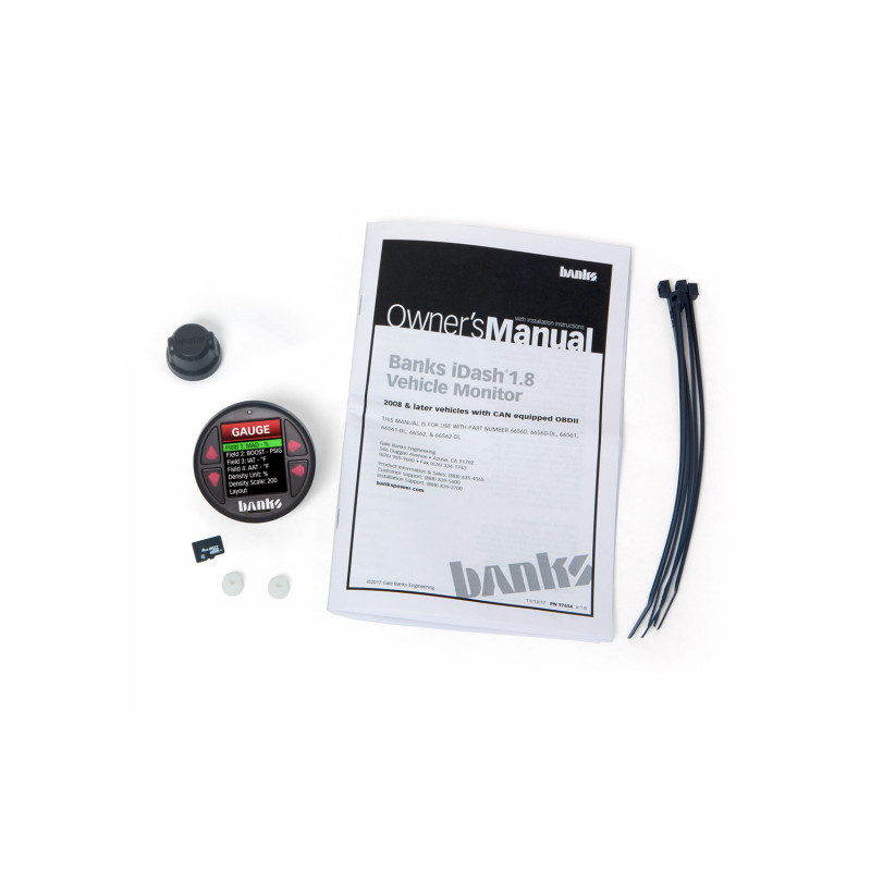 Banks Power iDash 1.8 DataMonster Universal CAN Gauge for use w/Banks Bus Modules - 66761