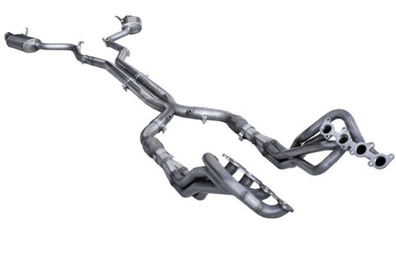 ARH 1 3/4" Long Tube Headers w. Offroad X-Pipe w. Mufflers - 18-23 Mustang GT