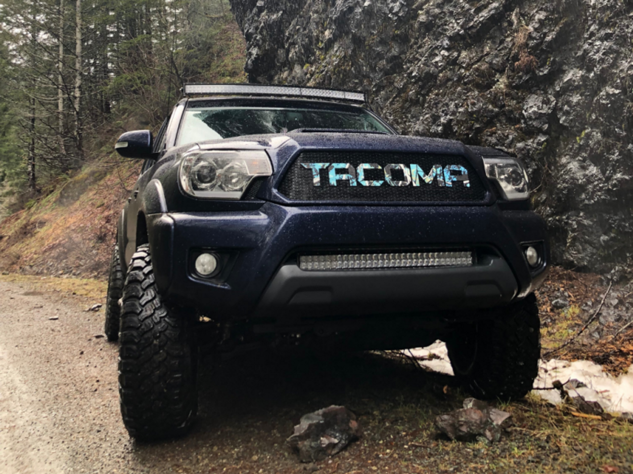 Cali Raised 05-15 Toyota Tacoma 32In Lower Bumper Flush Led Light Bar Brackets Kit - No Switch - CR2451