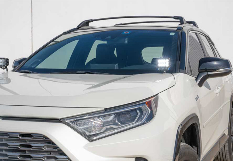 Cali Raised 2019+ Rav4 Ditch Mount Kit - 2 27W Side Projecting Led Pods/Toyota Oem SQ Style Ditch L - CR3129