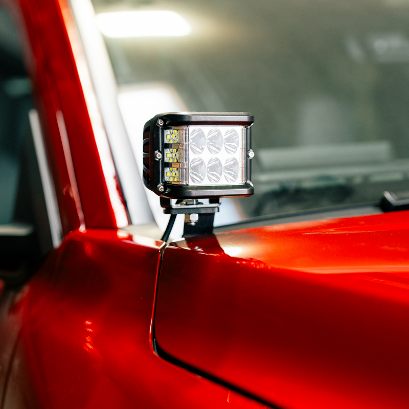 Cali Raised 2024+ Toyota Tacoma Ditch Light Bracket Kit - 2 3.5 Inch Round Cannon Pods/Toyota Oem - CR4048