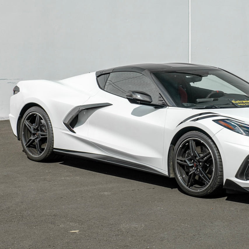 EOS Side Skirt Rocker Panels - Carbon Flash - C8 Corvette (SS-471