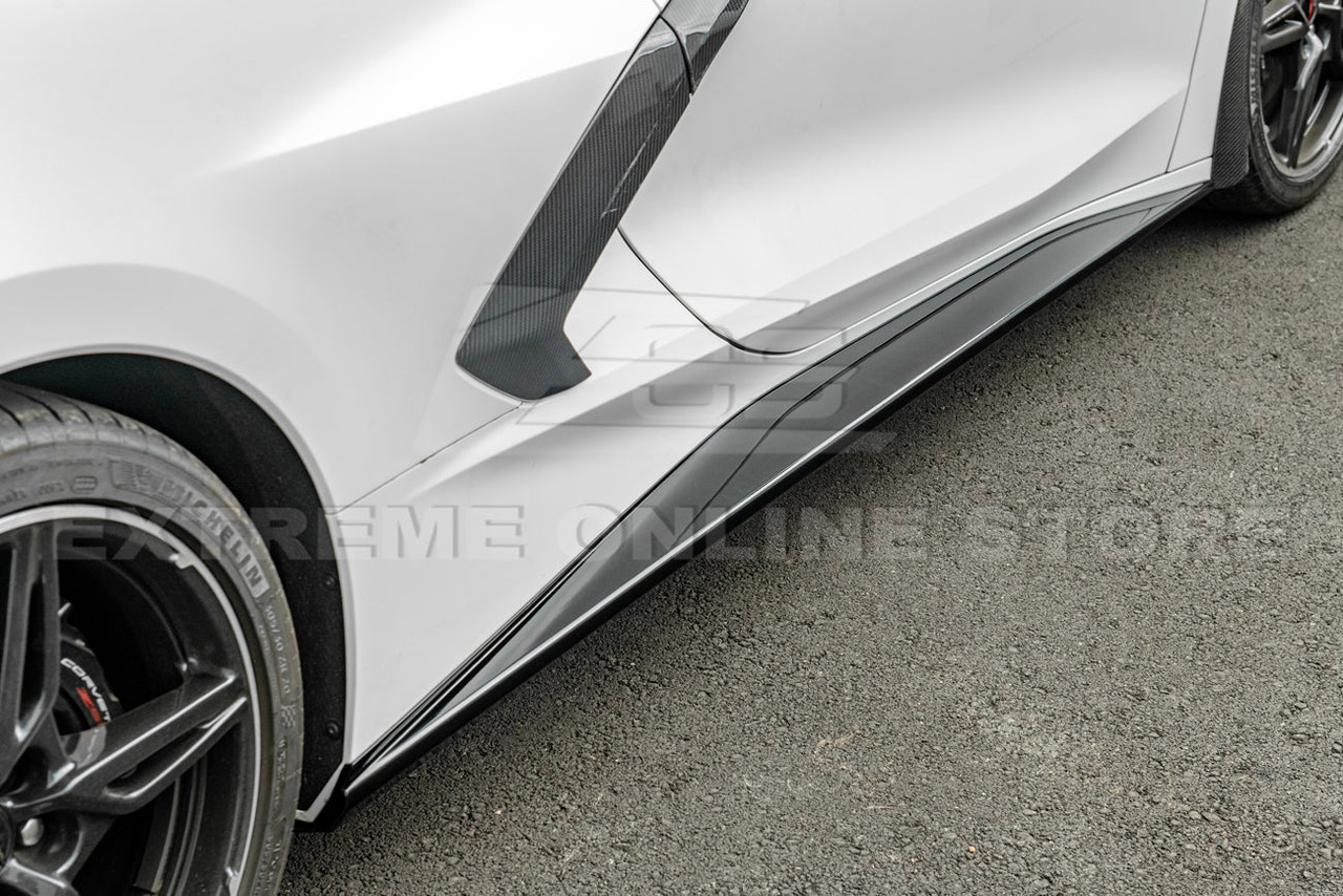 EOS Side Skirt Rocker Panels - Carbon Flash - C8 Corvette (SS-471