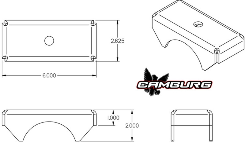 Camburg Leaf Spring Axle Perches (3.0in. OD tube) (pair) - CAM-020051