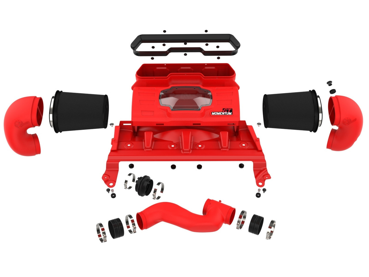 aFe Power Momentum GT Cold Air Intake System in Raising Hell Red w/ Black Pro 5R Filters - 21-24 RAM TRX