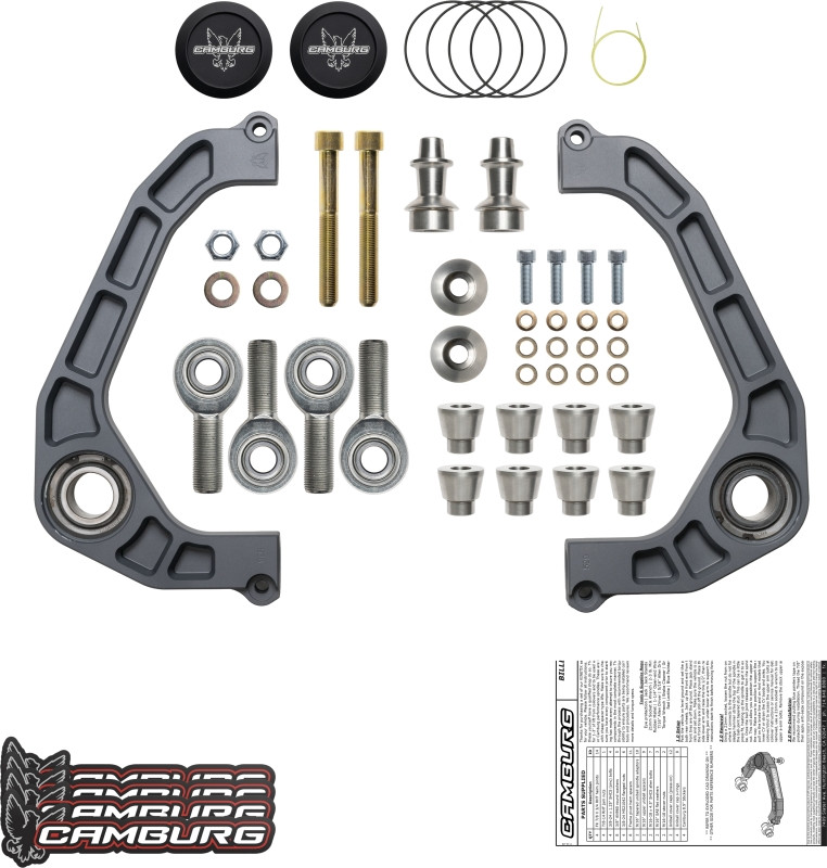 Camburg Ford F-150 2WD/4WD 04-20 KINETIK V2 Performance Billet Uniball Upper Arms - CAM-110230-GRY
