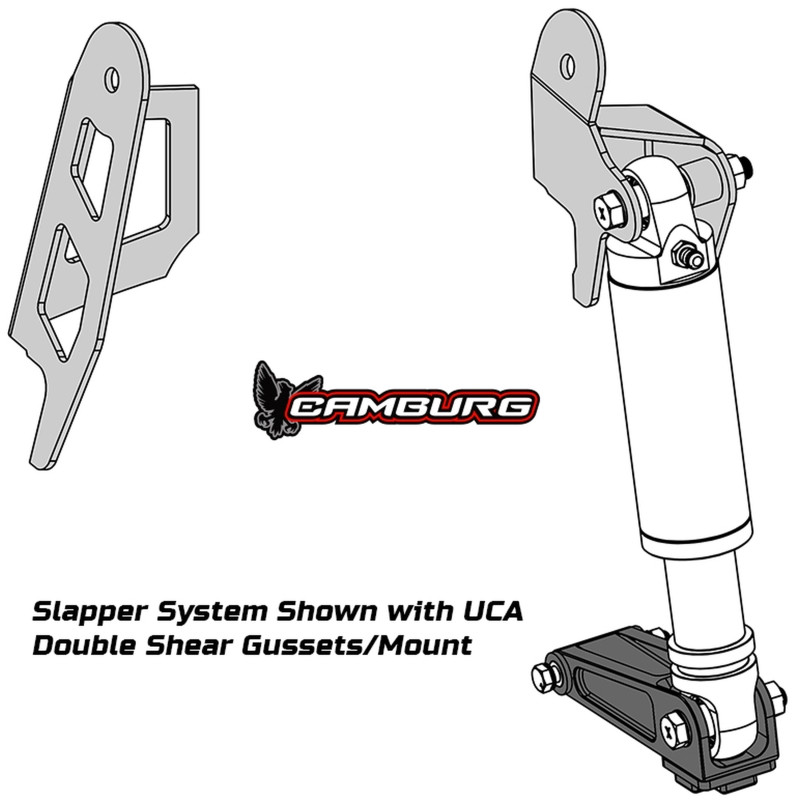 Camburg 05-23 Toyota Tacoma 2.5 Front Slapper Bump Stop Mount Kit w/ UCA Gussets Only - CAM-310172