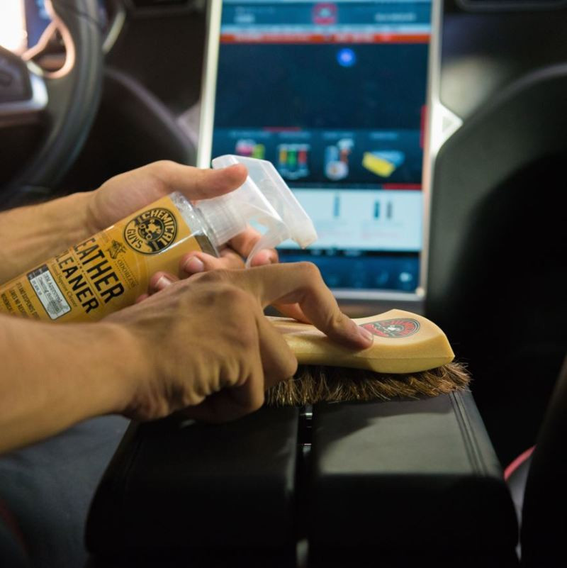 Chemical Guys Long Bristle Horse Hair Leather Cleaning Brush - ACC_S95