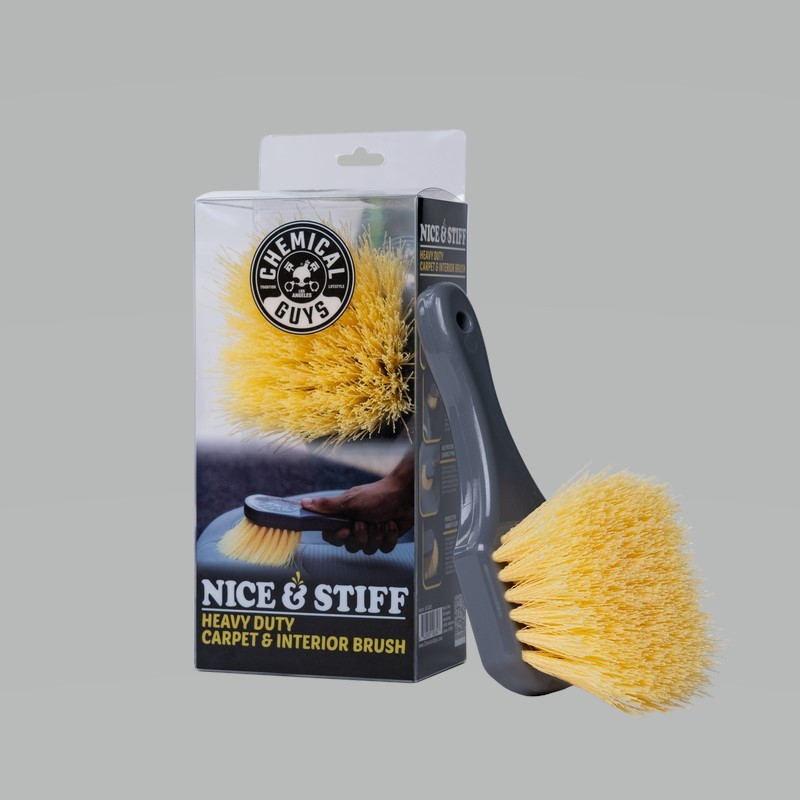 Chemical Guys Stiffy Brush For Carpets & Durable Surfaces - Yellow - ACCG02