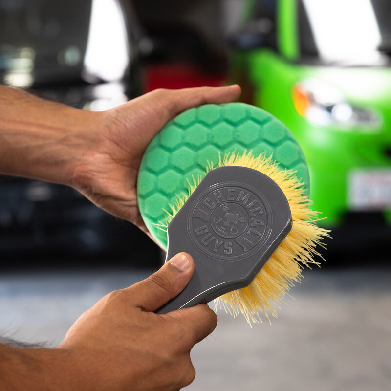 Chemical Guys Stiffy Brush For Carpets & Durable Surfaces - Yellow - ACCG02