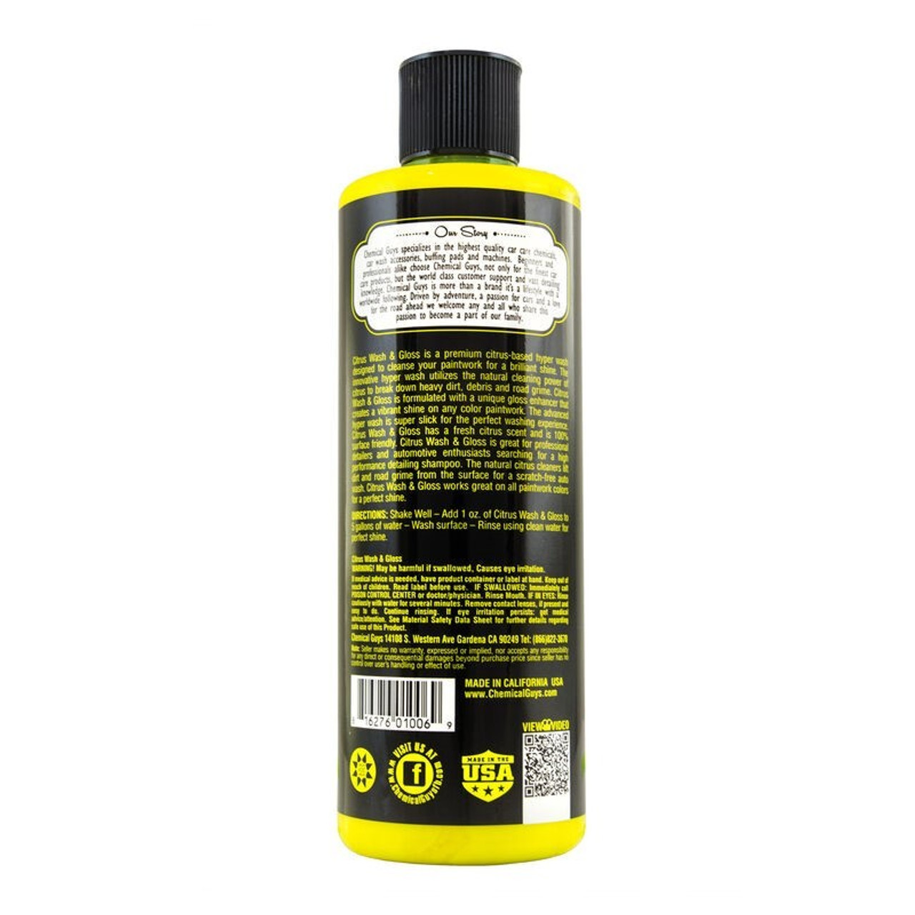 Chemical Guys Citrus Wash & Gloss Concentrated Car Wash - 16oz - CWS_301_16