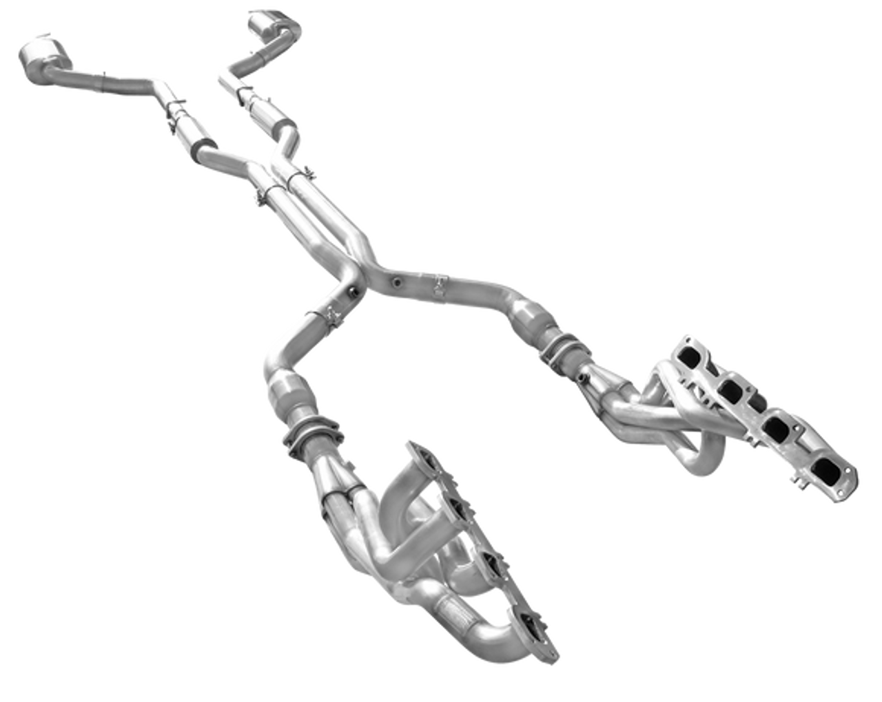 ARH 1 7/8" Long Tube Headers w. Catted Connection Pipes & Mufflers - 15+ Challenger Hellcat