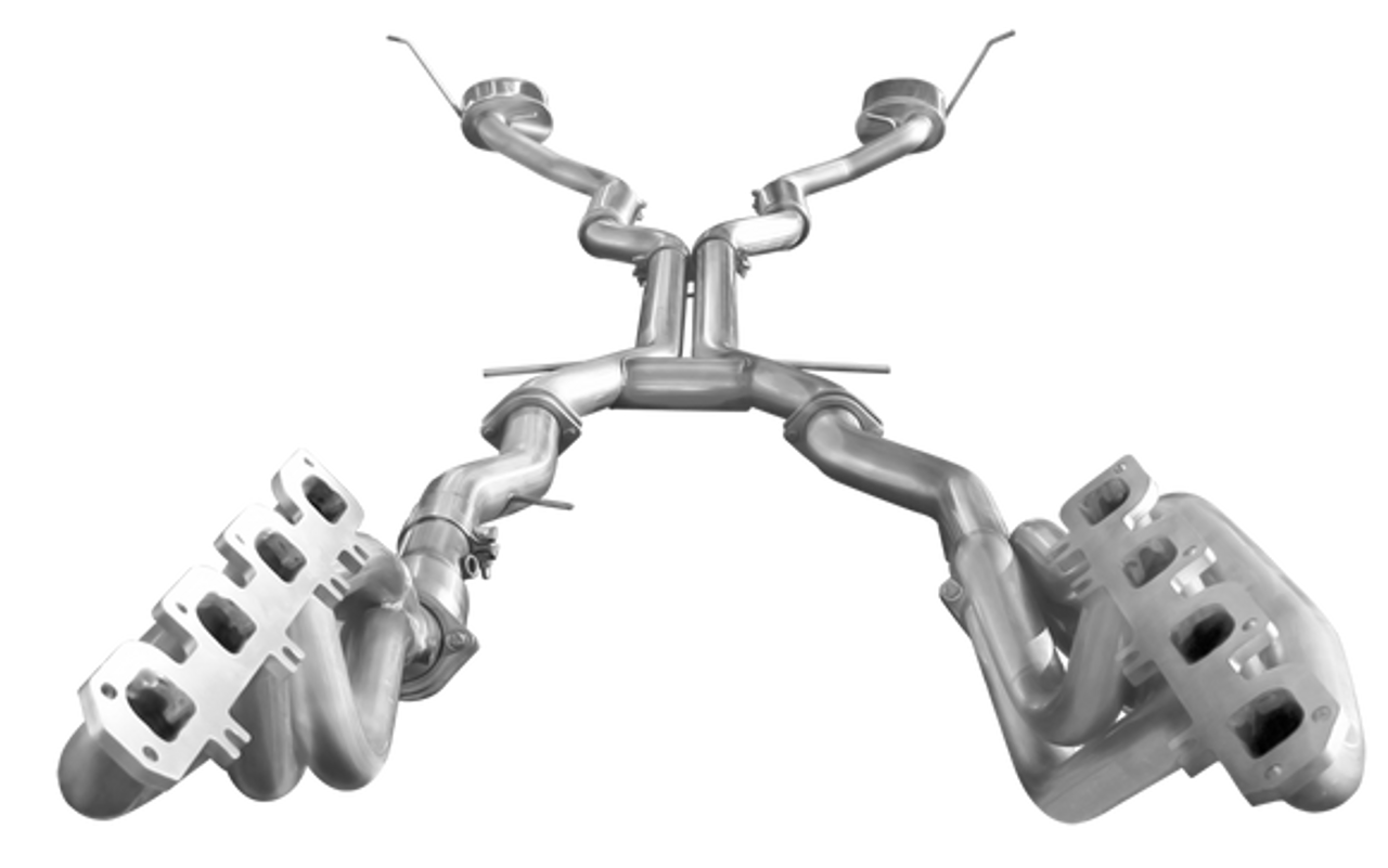 ARH 1 3/4" Long Tube Headers w. Catted Connection Pipes w. Mufflers - Jeep Trackhawk