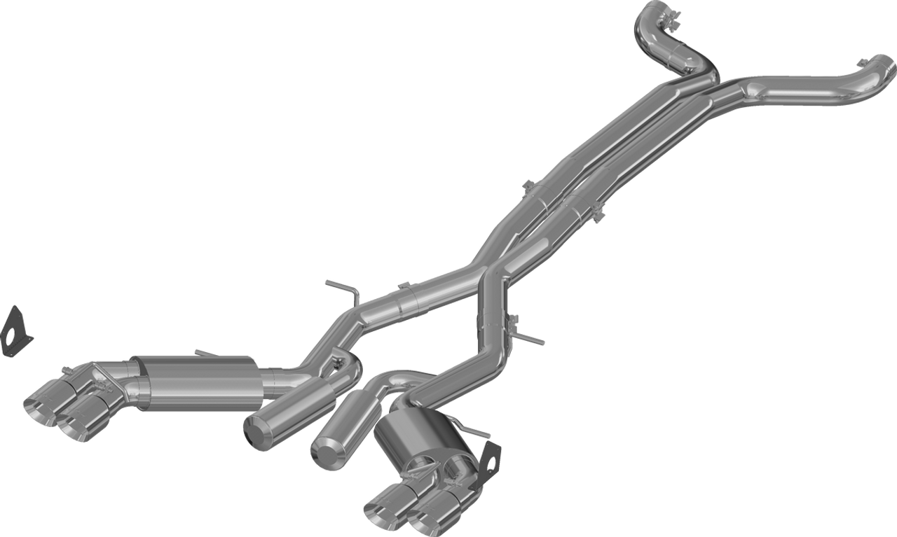 MBRP Street Profile 3" Catback Exhaust w. Quad Polished Tips - T-409 Stainless - 16-24 Camaro SS & ZL1
