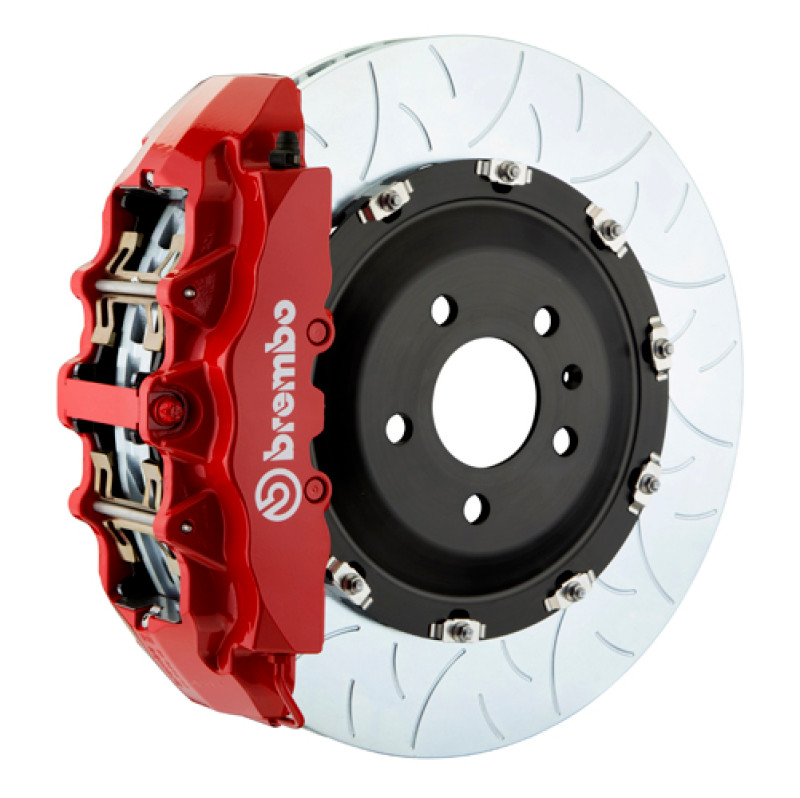 Brembo 11-13 QX56/14+ QX80 Front GT BBK 6 Piston Cast 2pc 380x34 2pc Rotor Slotted Type-3-Red - 1J3.9011A2