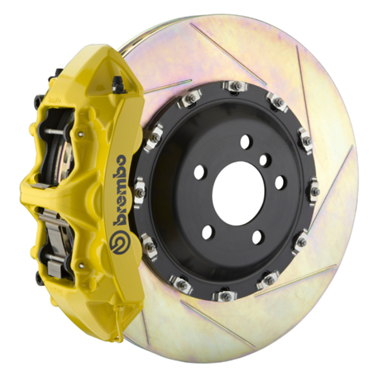 Brembo 12-14 ML550 Front GT BBK 6 Piston Cast 411x34 2pc Rotor Slotted Type1-Yellow - 1L2.9502A5