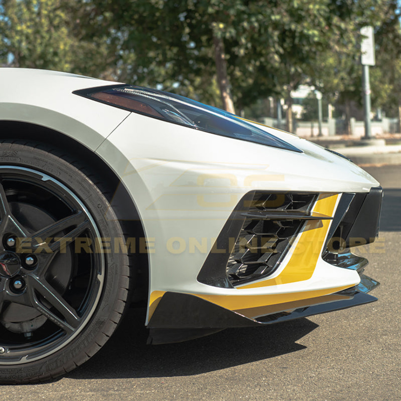 EOS 5VM Carbon Flash Metallic Front Splitter -1 Piece - C8 Corvette