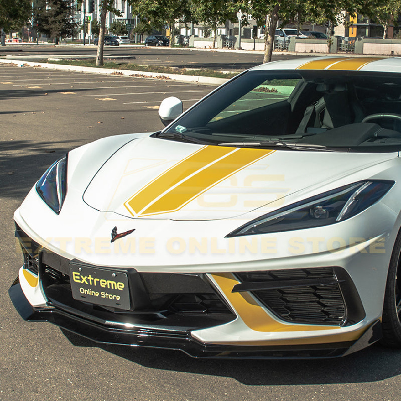 EOS 5VM Carbon Flash Metallic Front Splitter -1 Piece - C8 Corvette
