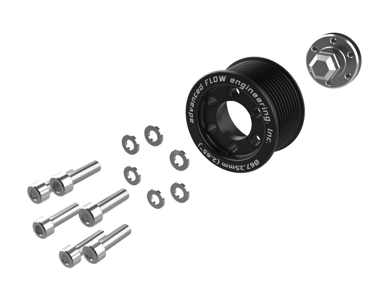aFe Power 3.35 Upper Pulley w. Hub - Hellcat / TRX / Trackhawk (79