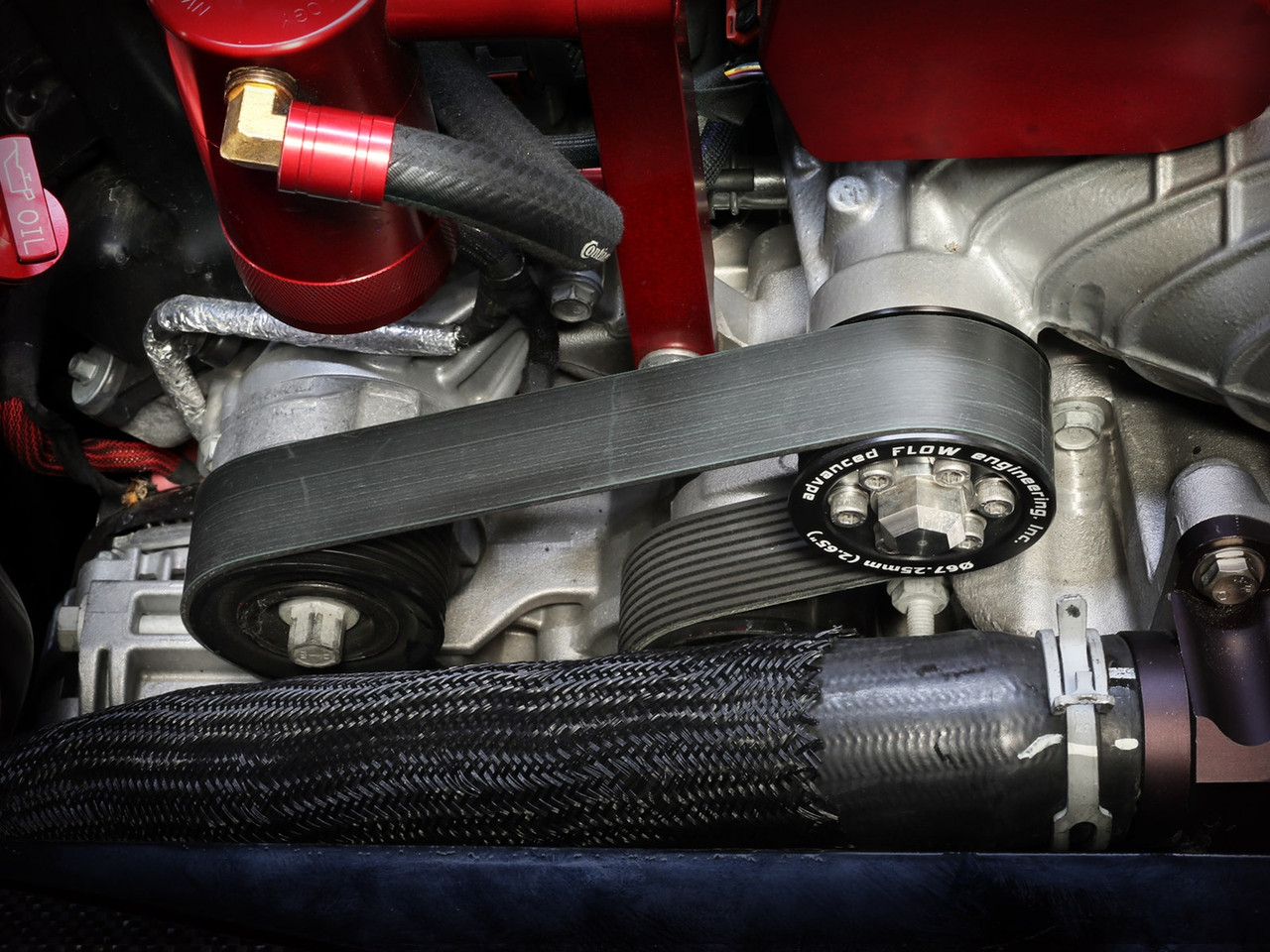 aFe Power 3.35 Upper Pulley w. Hub - Hellcat / TRX / Trackhawk (79