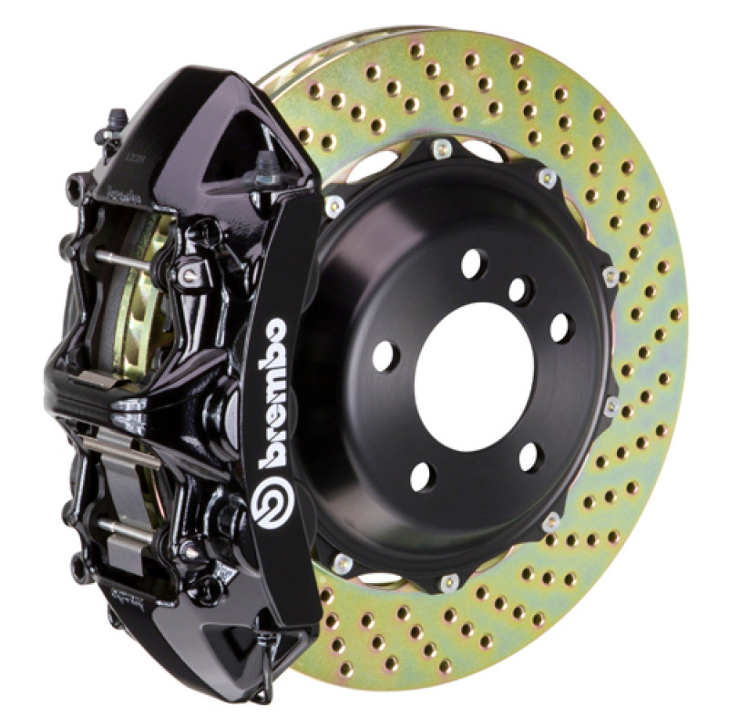 Brembo 09-11 997.2 C4 (Excl PCCB) Fr GT BBK 6Pis Cast 380x32 2pc Rotor Drilled-Black - 1M1.9006A1
