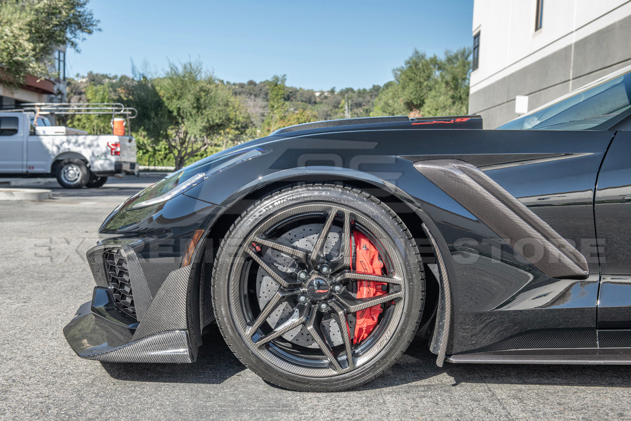EOS ZR1 Front Splitter & Winglets - Carbon Fiber - C7 Corvette ZR1